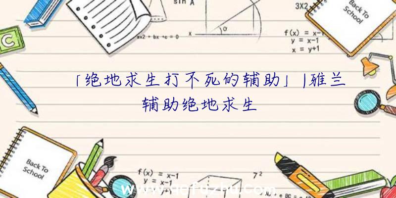 「绝地求生打不死的辅助」|雅兰辅助绝地求生
